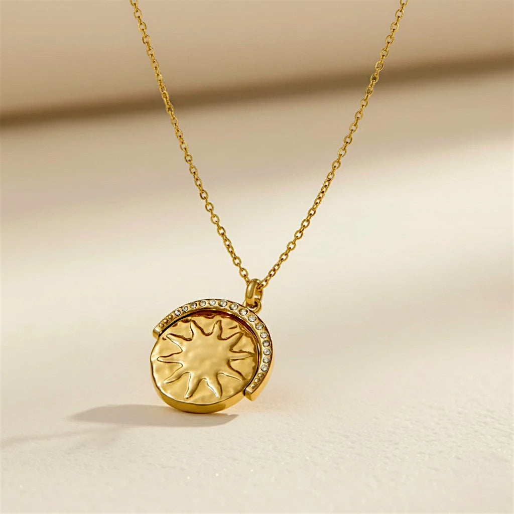 שרשרת סאן-מון - תליון דו צדדי