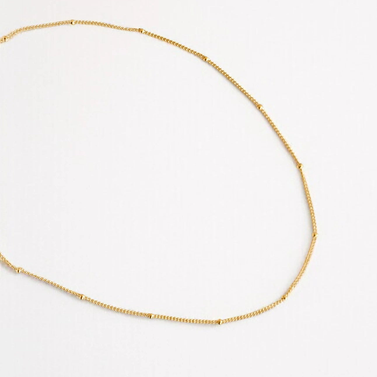 שרשרת טיפות טל - זהב דקה קלאסית