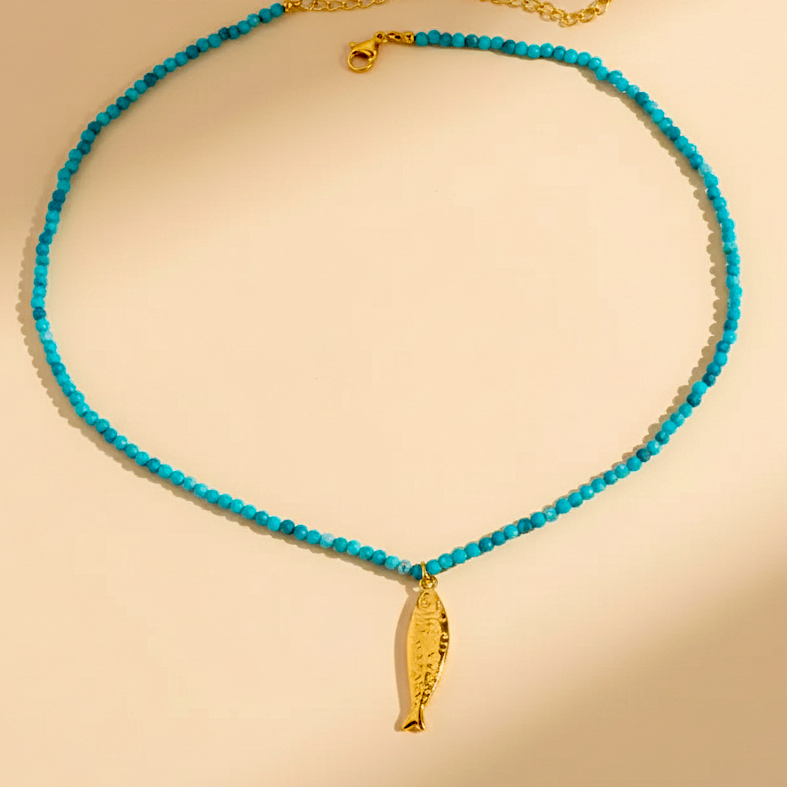שרשרת דג טורקיז