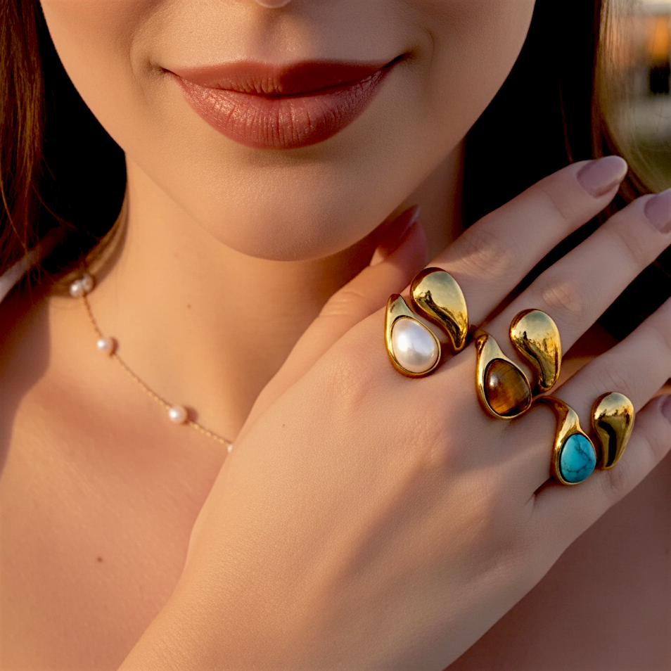 טבעת לונה - אבן לבחירה