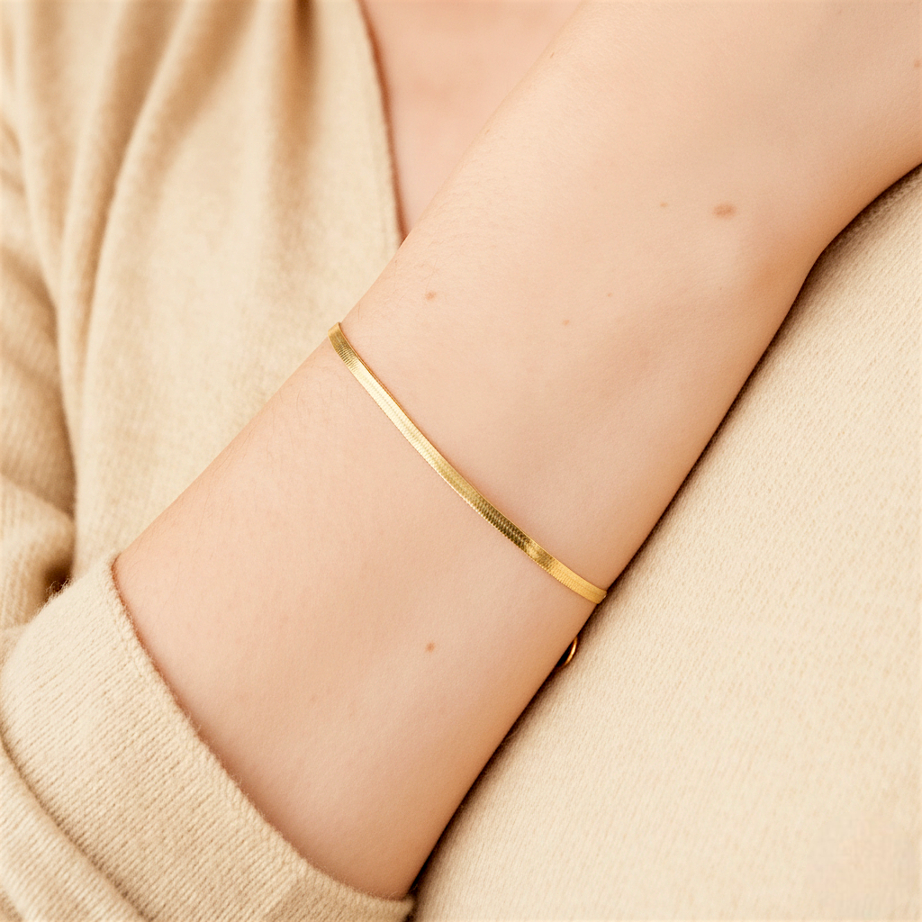 צמיד גל - זהב נחש קלאסי