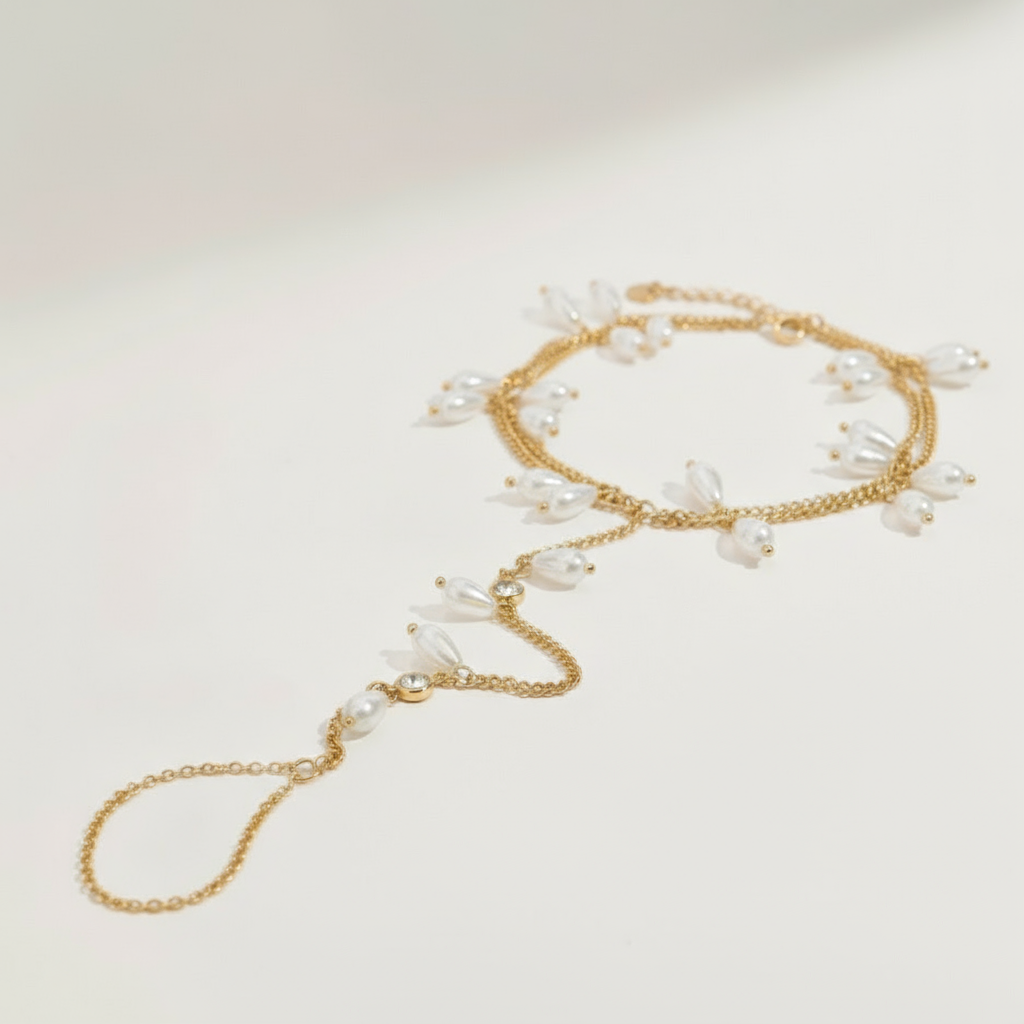 צמיד כף רגל פנינים