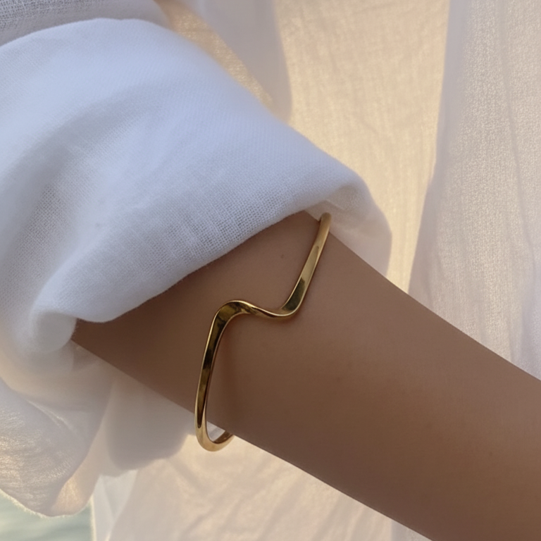 צמיד אדווה - חישוק קשיח פתוח