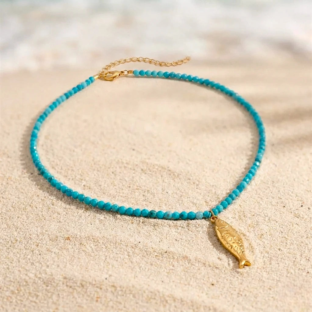 שרשרת דג טורקיז