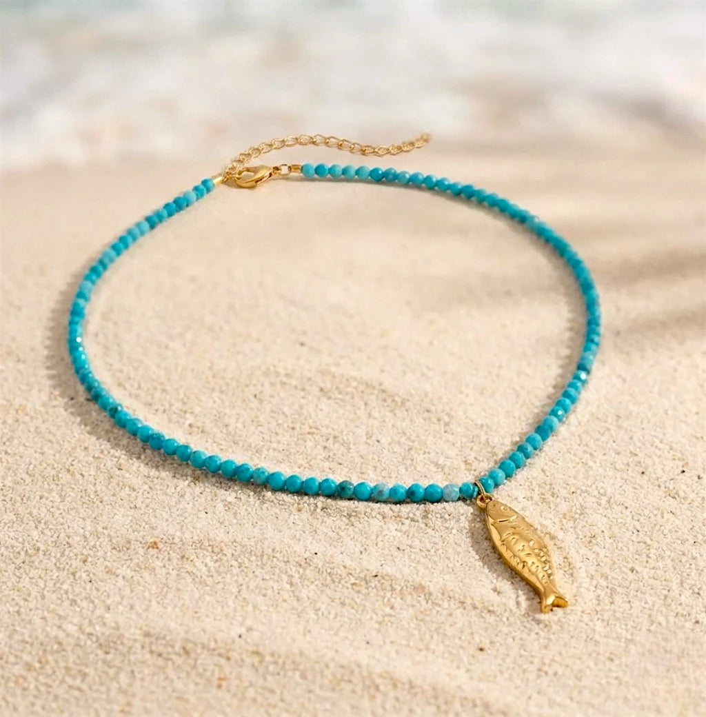 שרשרת דג טורקיז