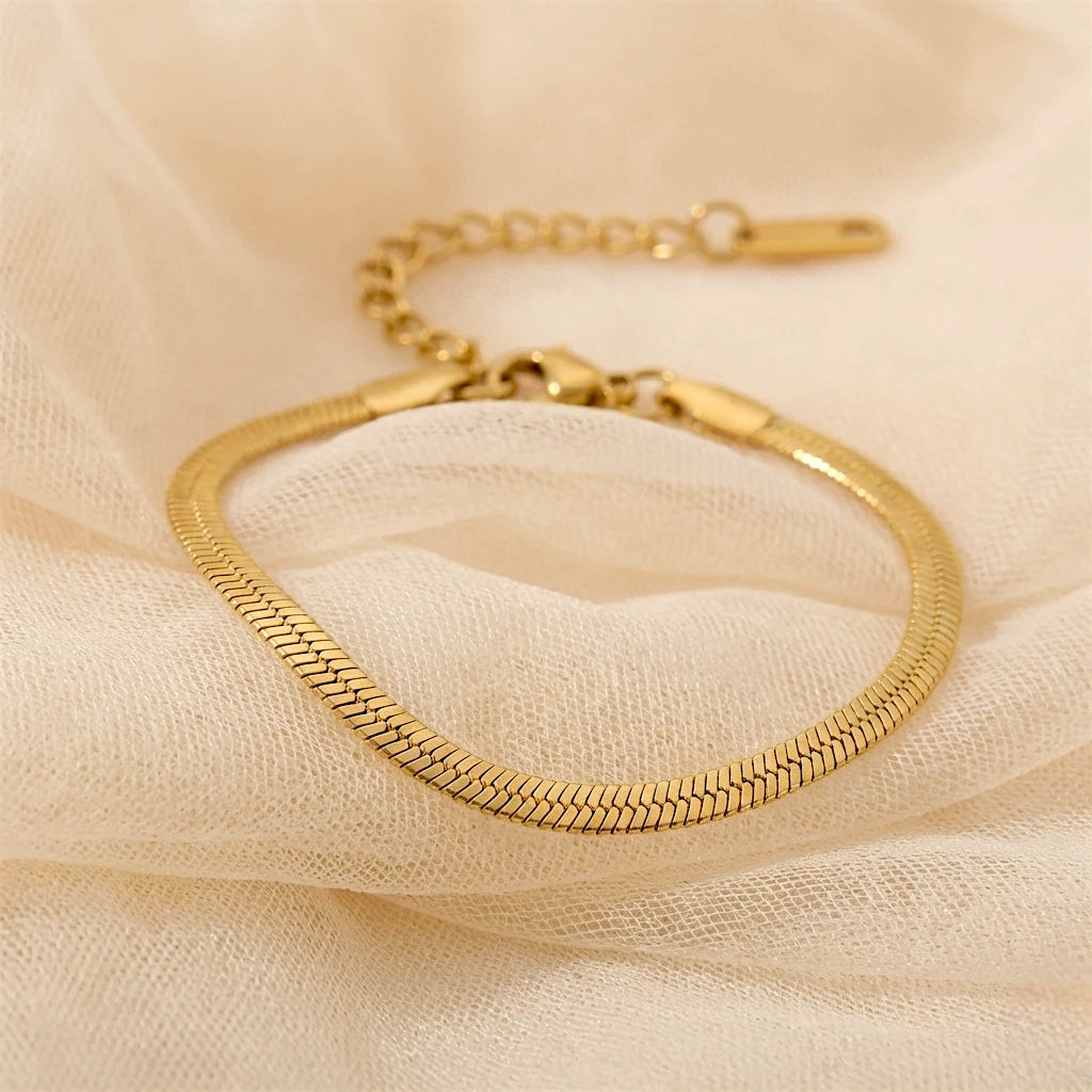 צמיד גל - זהב נחש קלאסי