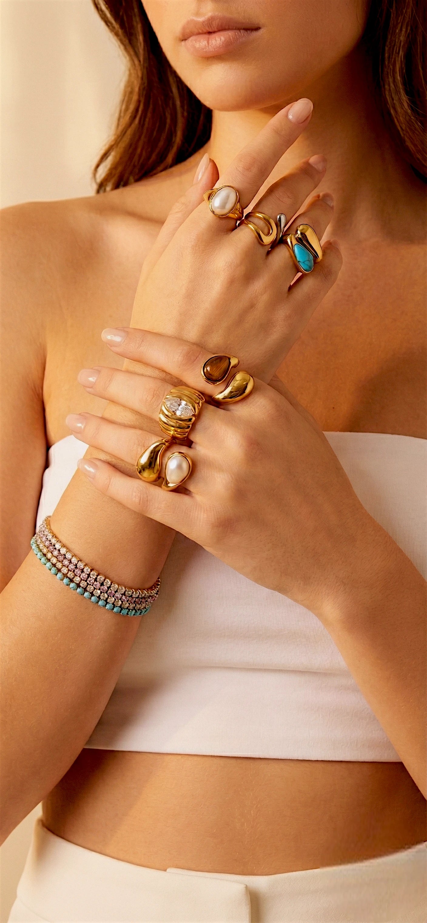 טבעת לונה - אבן לבחירה