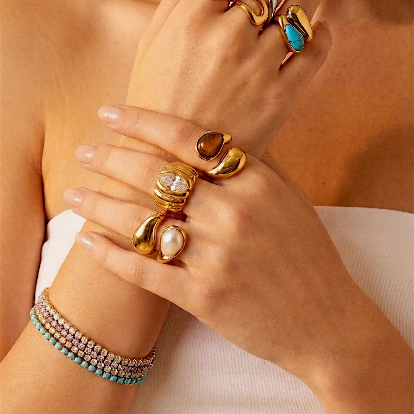 טבעת לונה - אבן לבחירה