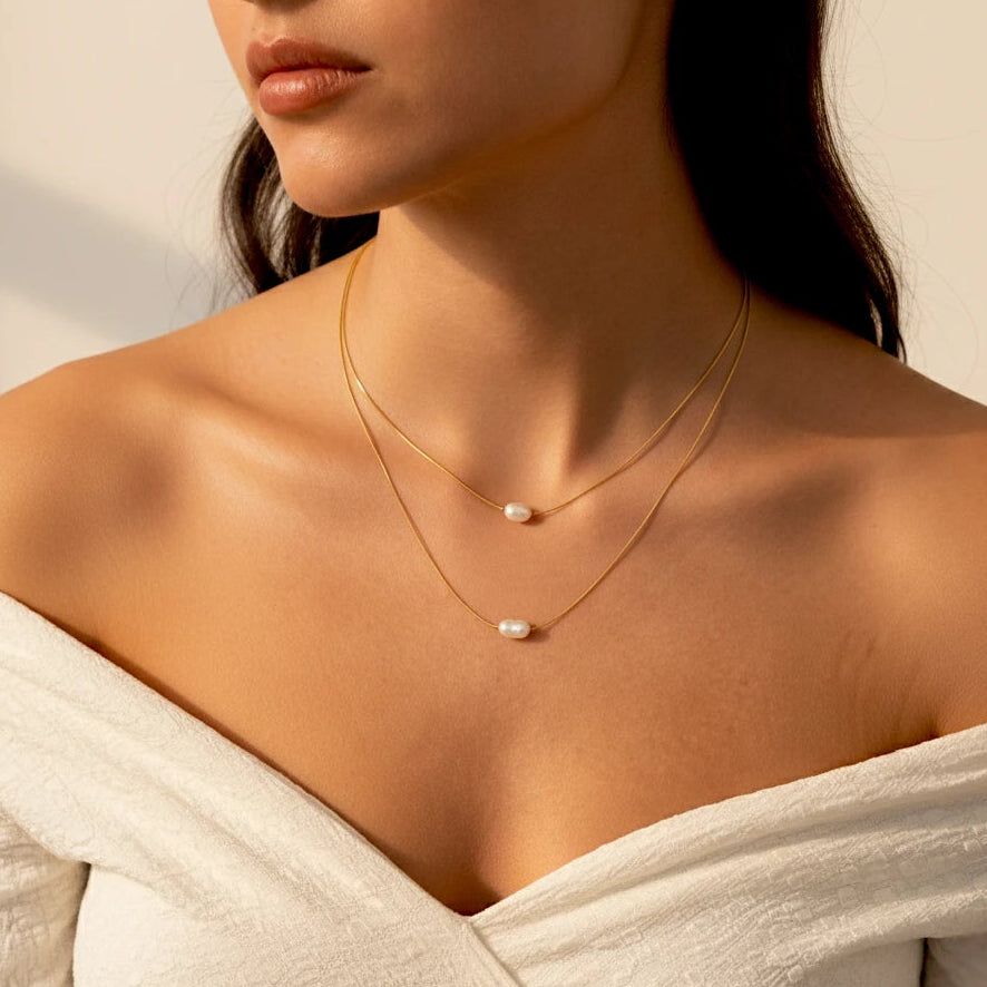 שרשרת לוסיה - פנינים עדינה