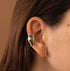 zoom cuff earing sliver on model 