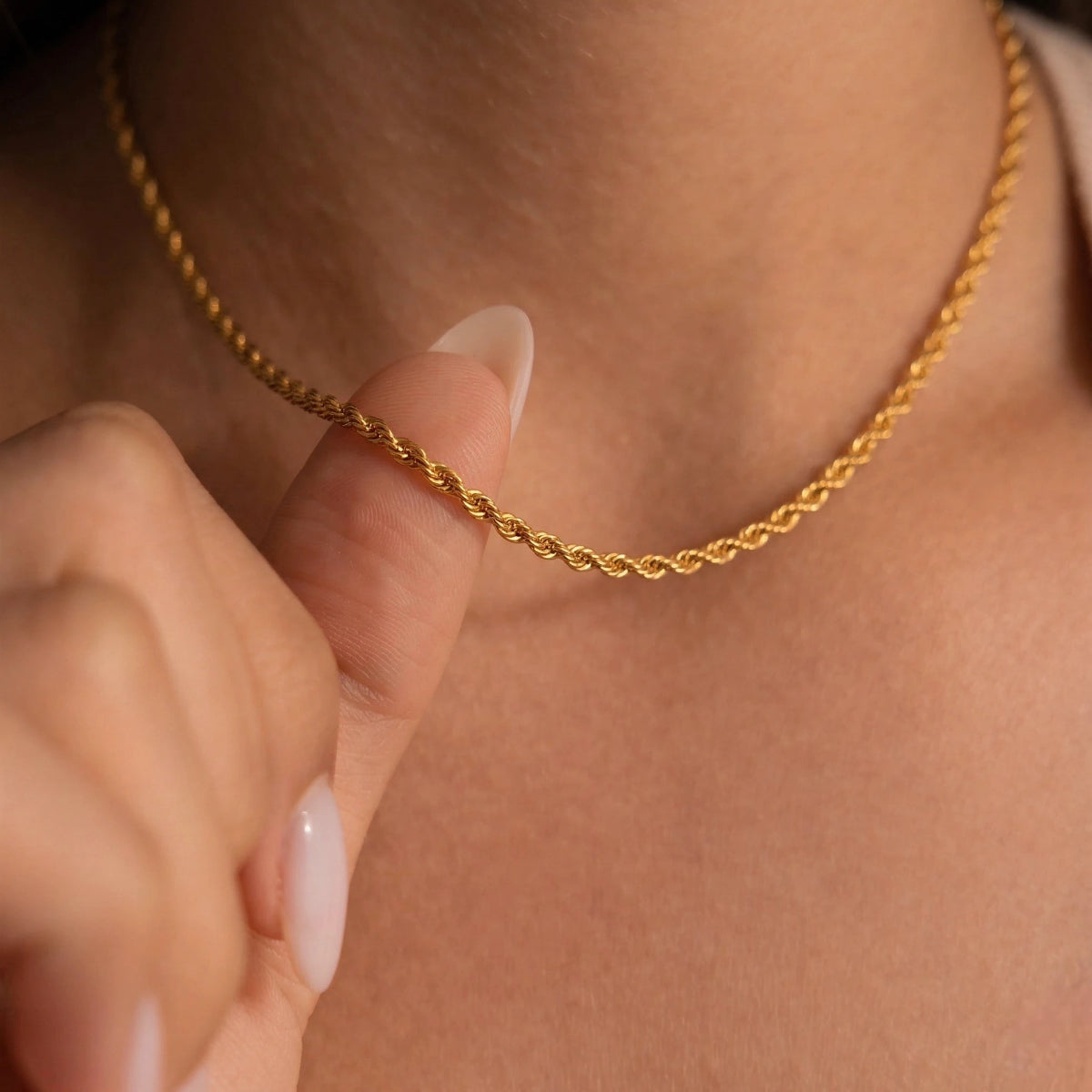 שרשרת מיכל - חבל זהב דקה