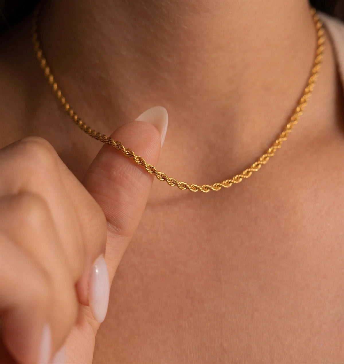 שרשרת מיכל - חבל זהב דקה