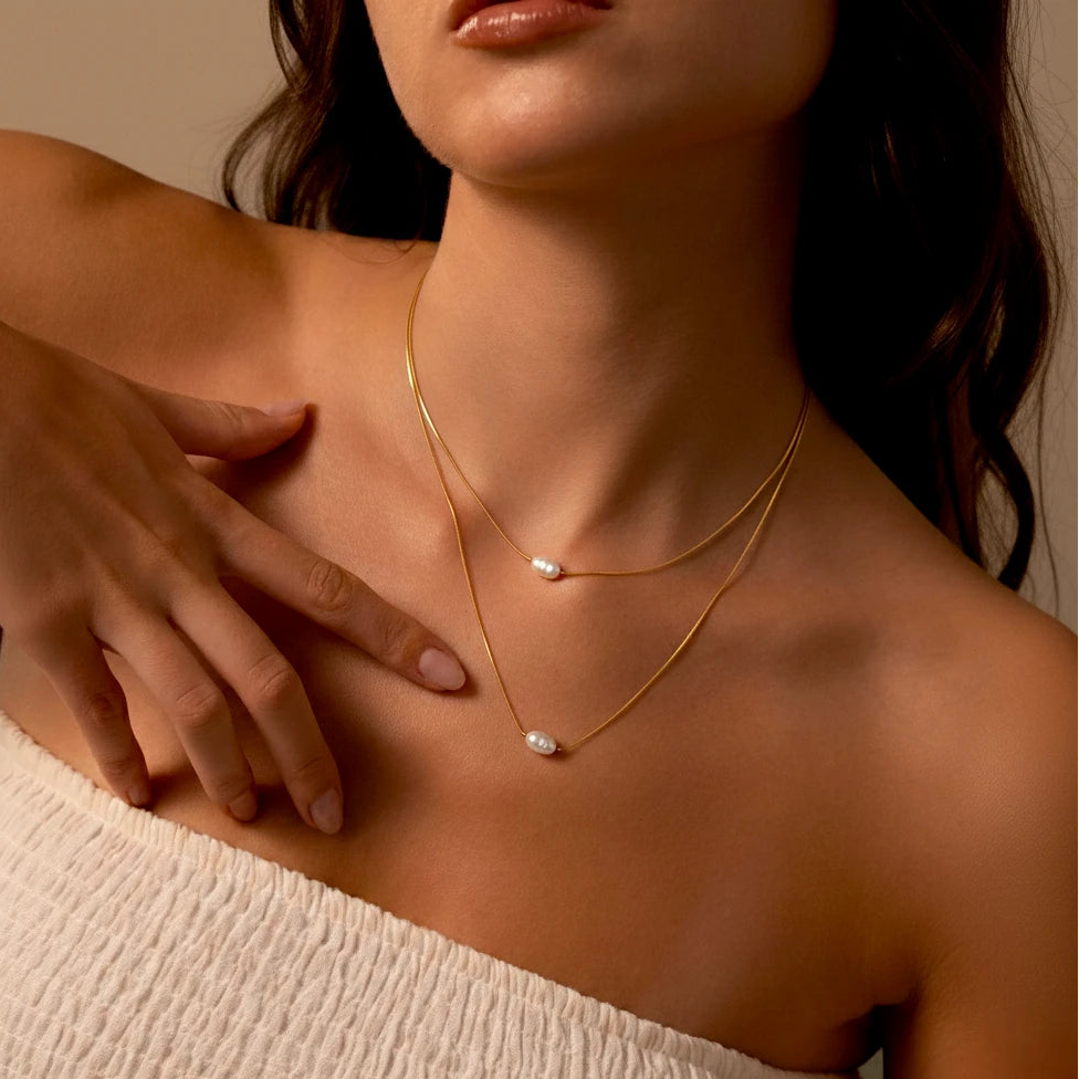 שרשרת לוסיה - פנינים עדינה