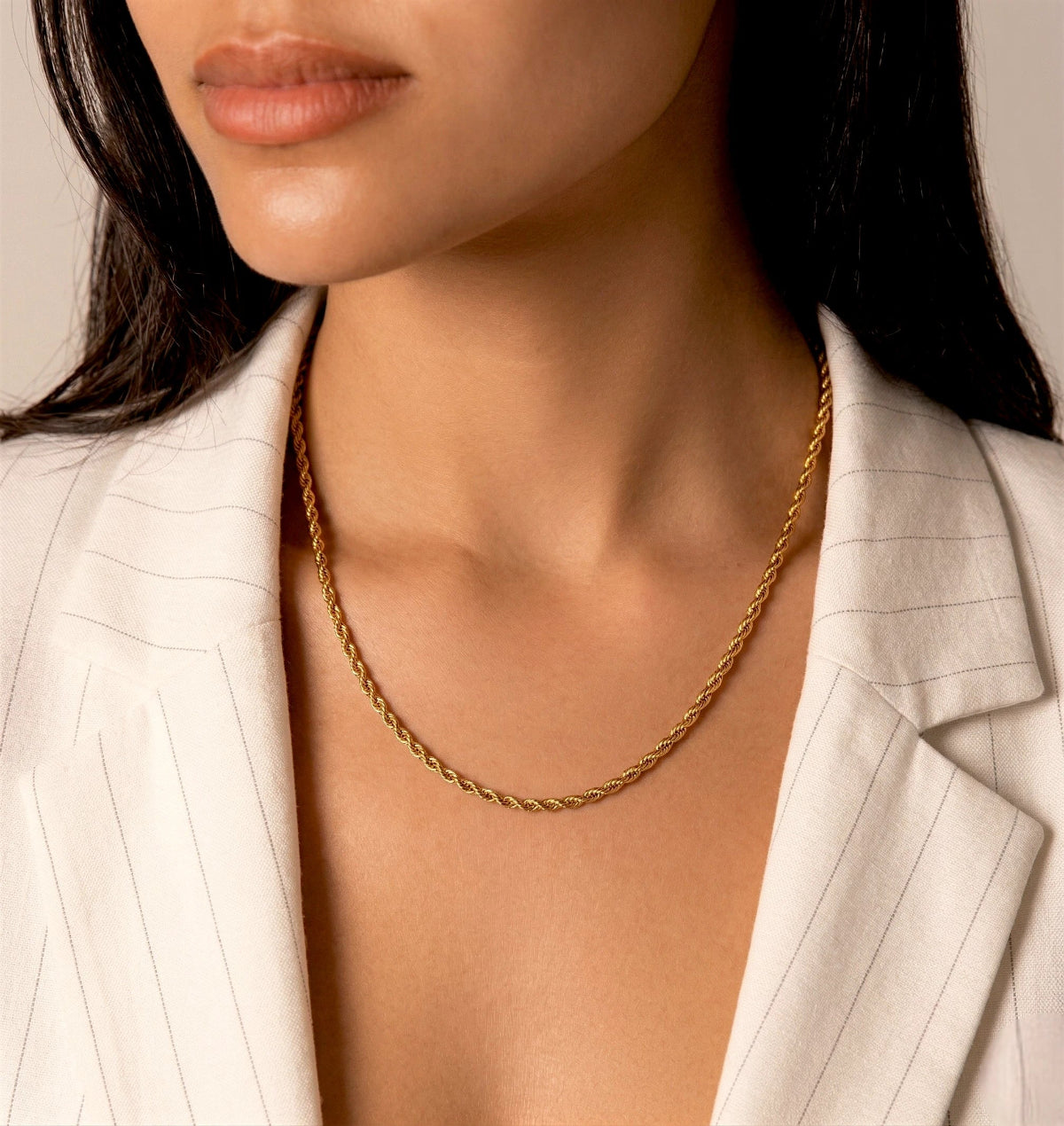 שרשרת מיכל - חבל זהב דקה