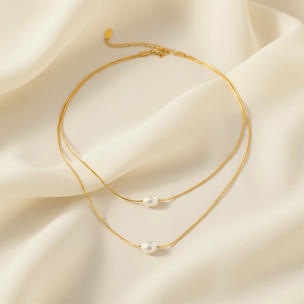 שרשרת לוסיה - פנינים עדינה