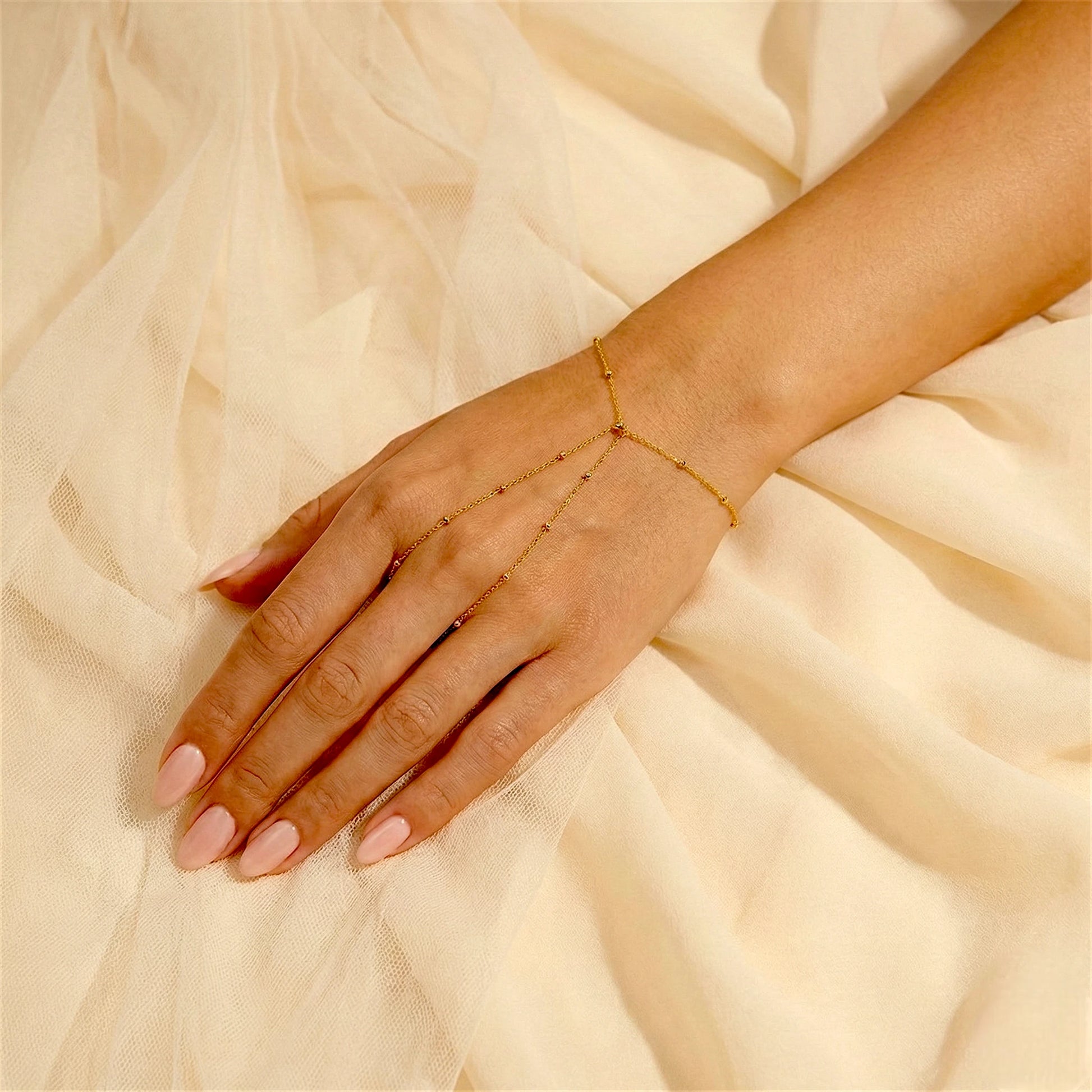 שרשרת טיפות טל - זהב עדינה קלאסית